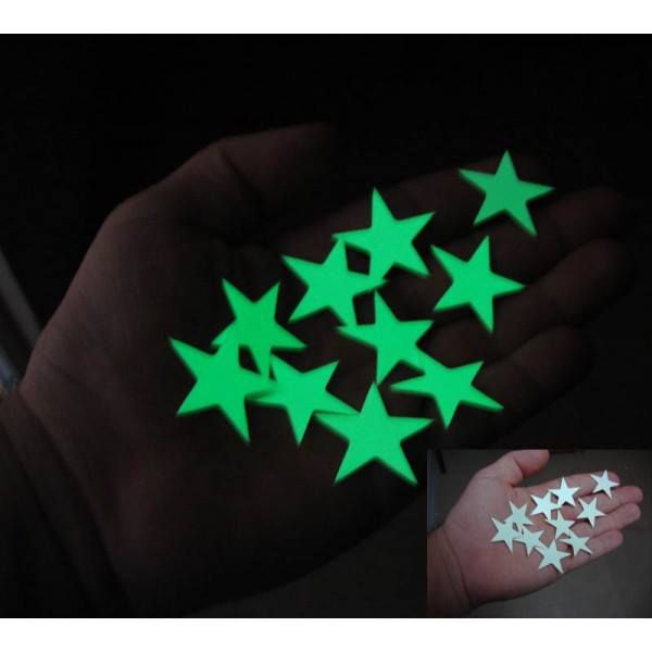 Stickere autoadezive fotoluminoasa - LUNA  20 cm/ STELUTE -3cm/  -  pe STOC !