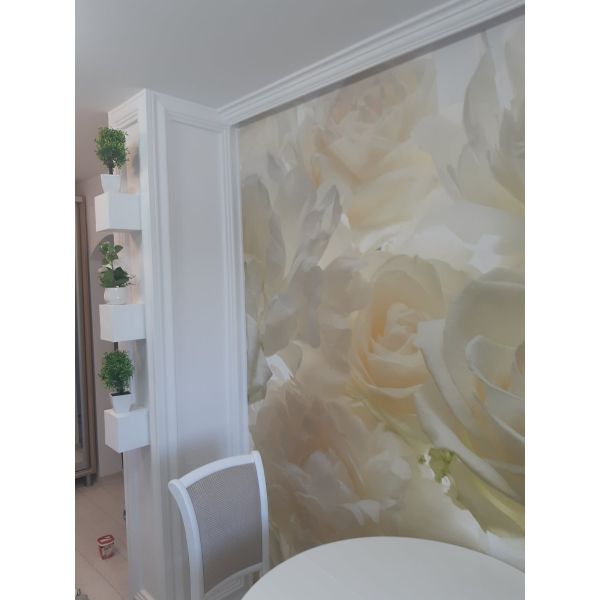 Fototapet decorativ - Trandafirii albi - 368x248cm/4p/Vlies