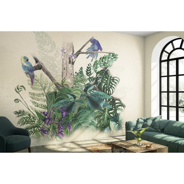 Tapet/Panel decorativ- Exotic/Papagali -300x270cm/3p/vlies