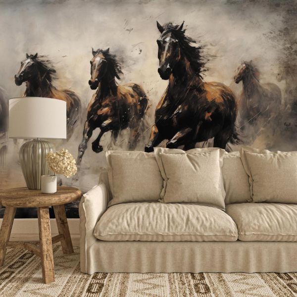 Fototapet decorativ - Cai alergand - 441x 306 cm /premium vlies