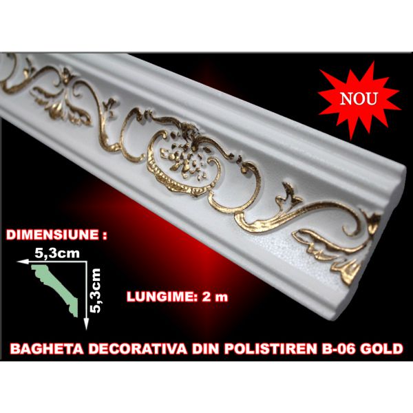 Baghete polistiren extrudat / Gold / Silver /2 ml