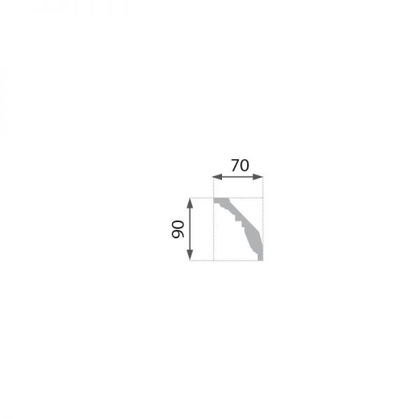 Decoratiuni arhitecturale de interior / Baghete polistiren / Gold / 2 ml