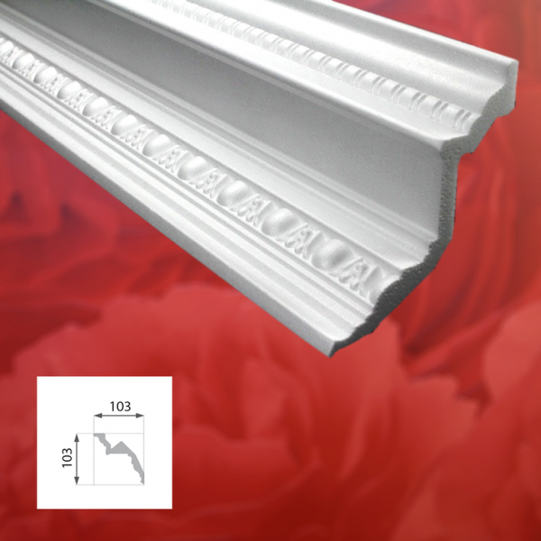 Decoratiuni arhitecturale - Baghete din polistiren - ALBE / 2ML