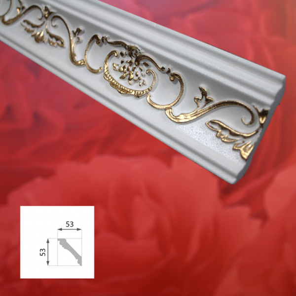 Decoratiuni arhitecturale de interior / Baghete polistiren / Gold / 2 ml