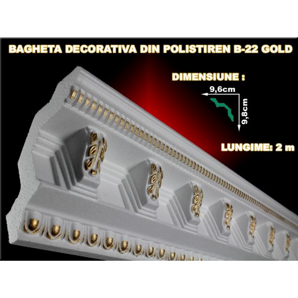 Baghete polistiren extrudat / Gold / Silver /2 ml