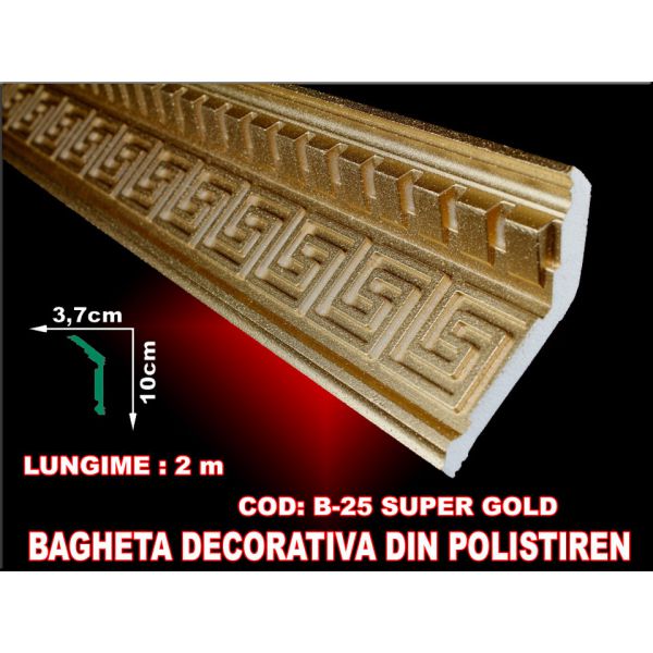 Decoratiuni arhitecturale interior / Baghete polistiren / SuperGold / 2ml