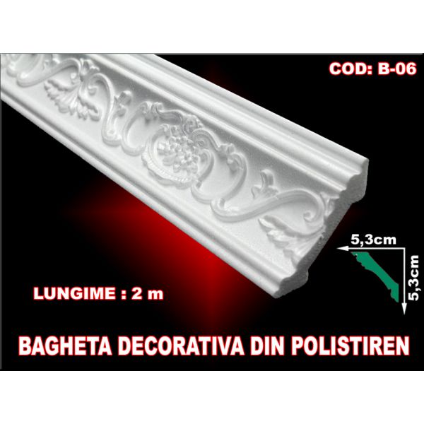  Baghete din polistiren extrudat - ALBE / 2ml