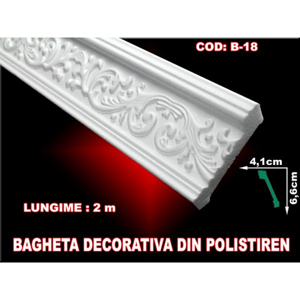  Baghete din polistiren extrudat - ALBE / 2ml