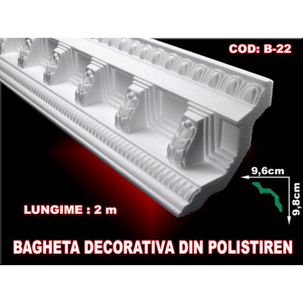  Baghete din polistiren extrudat - ALBE / 2ml