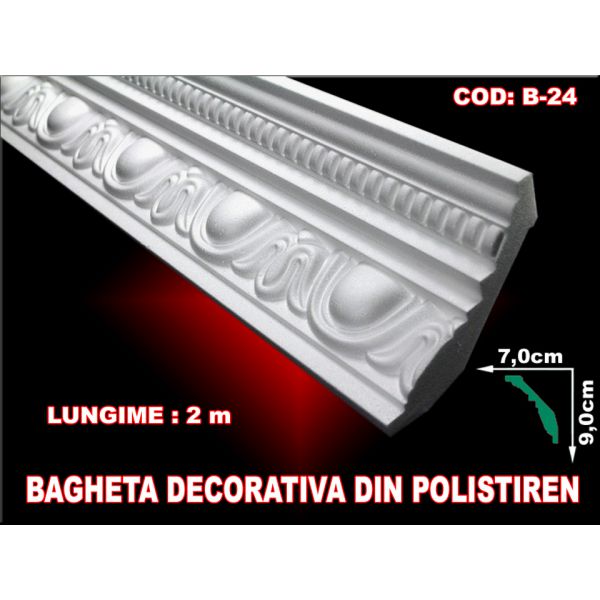  Baghete din polistiren extrudat - ALBE / 2ml