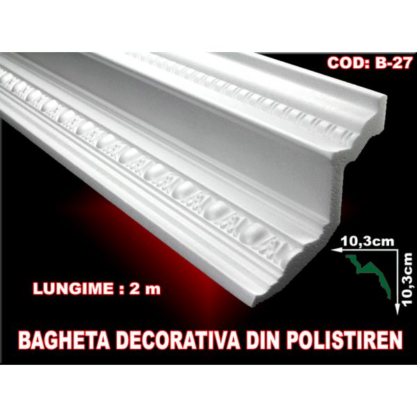  Baghete din polistiren extrudat - ALBE / 2ml