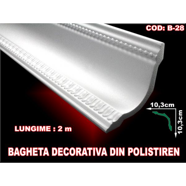  Baghete din polistiren extrudat - ALBE / 2ml