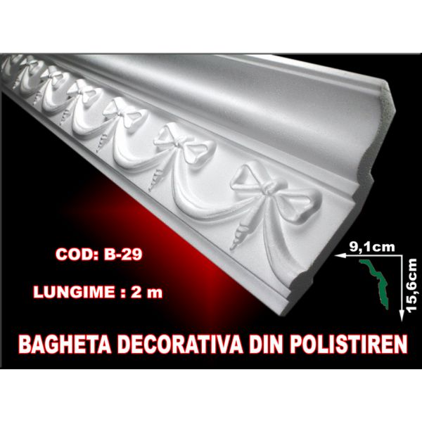  Baghete din polistiren extrudat - ALBE / 2ml