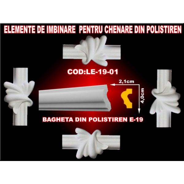 Elemente decorative din polistiren - Coltare-10x10cm/19x19cm /buc.