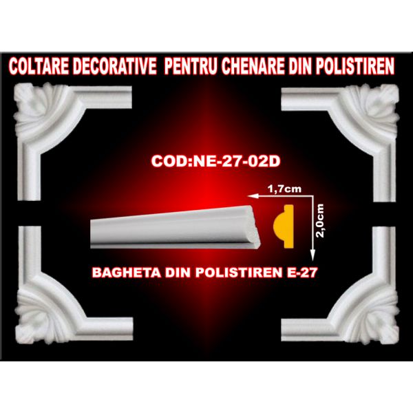 Elemente decorative din polistiren - Coltare-10x10cm/19x19cm /buc.