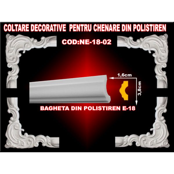 Elemente decorative din polistiren - Coltare-10x10cm/19x19cm /buc.