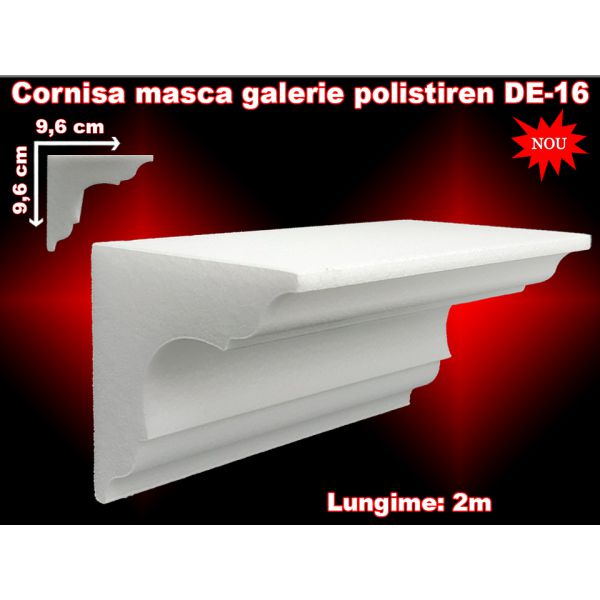 Cornise  masca galerie polistiren - 6 cm- 8 cm- 9,6 cm/2ml/buc.