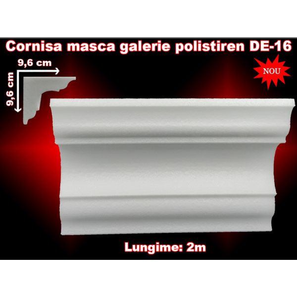 Cornise  masca galerie polistiren - 6 cm- 8 cm- 9,6 cm/2ml/buc.
