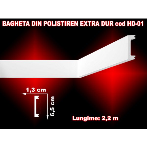 Plinte din plistiren extrudat dur si cu loc pentru LED - 2ml/buc