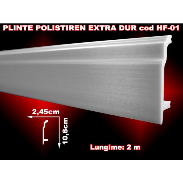 Plinte din plistiren extrudat dur si cu loc pentru LED - 2ml/buc