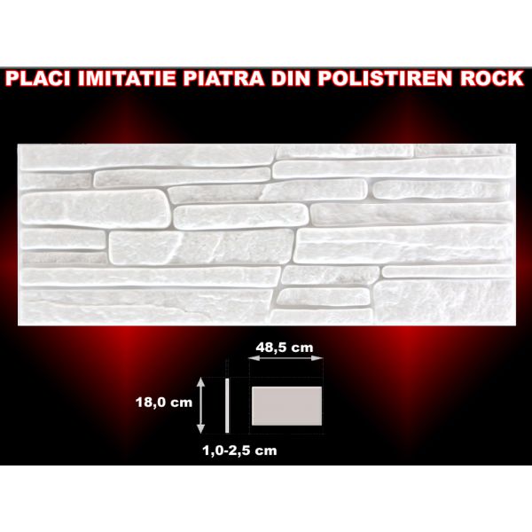 Panou 3D imitatie piatra, din polistiren - pachet/12buc./ 1,05 mp