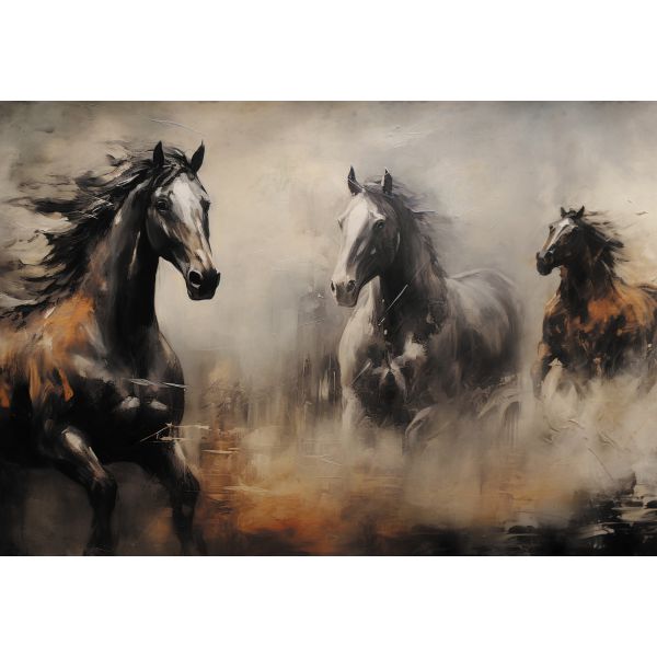 Fototapet decorativ - Cai alergand - 441x 306 cm /premium vlies