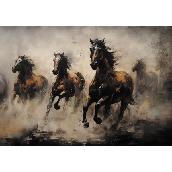 Fototapet decorativ - Cai alergand - 441x 306 cm /premium vlies