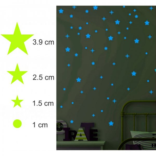 Stickere - Stelute si buline luminoase /4cm/2,5cm/1,5cm/1cm