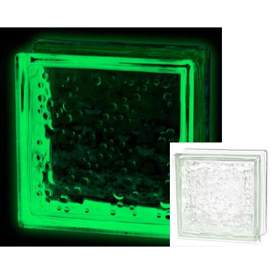 Caramida sticla luminoasa - Verde / Turquoise