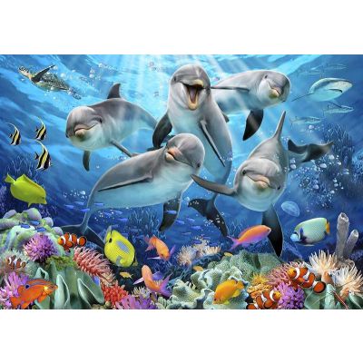 Fototapet decorativ - Delfini - 368x254 cm /Vlies